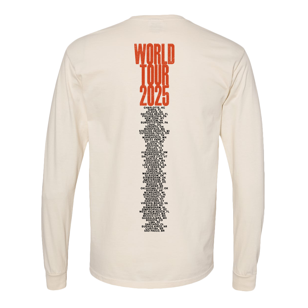 Ivory Screamblocks Longsleeve T-Shirt Back