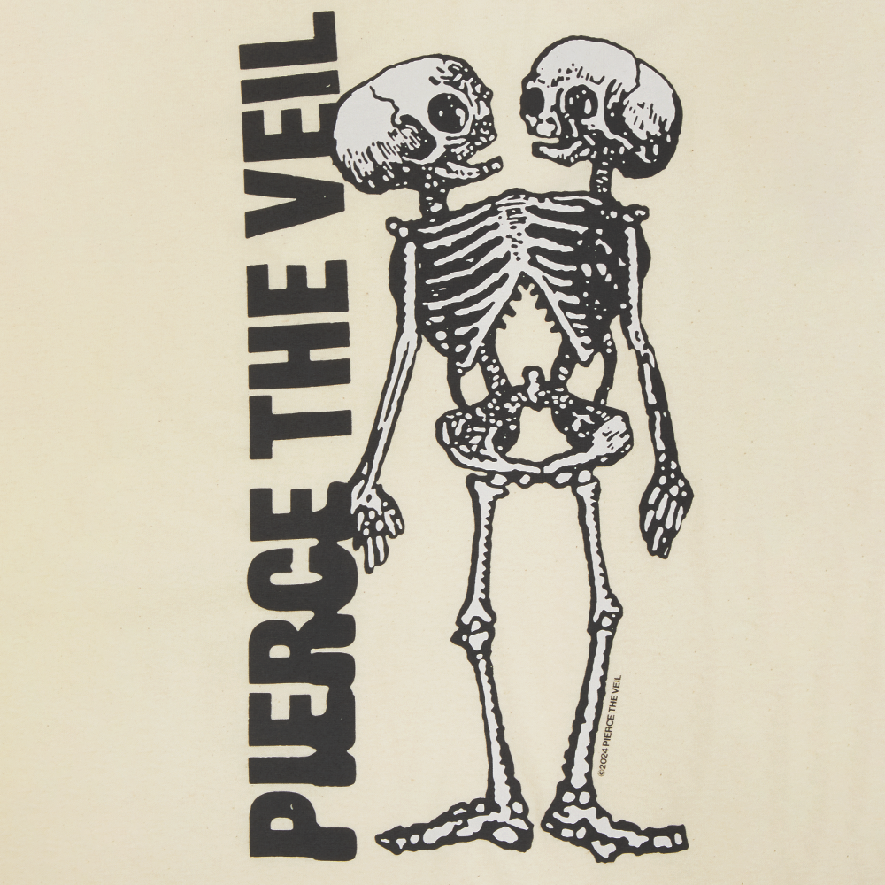 Tan Conjoined Skeleton T-Shirt Detail