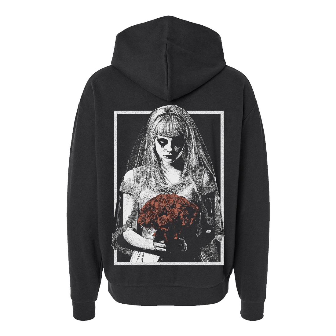 A Flair for the Dramatic Bride Hoodie Black Back