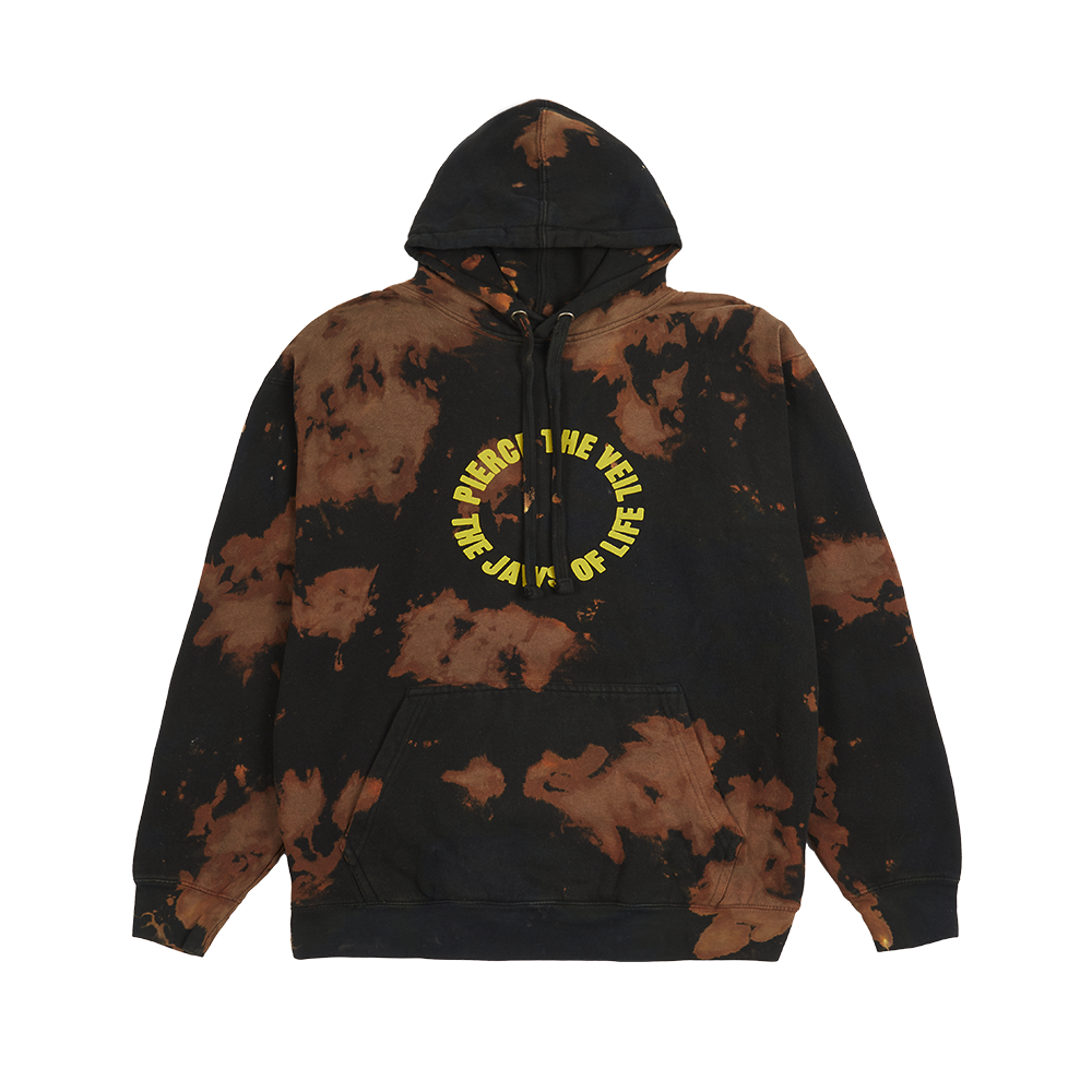 Tie Dye Circle Jaws Hoodie Front 